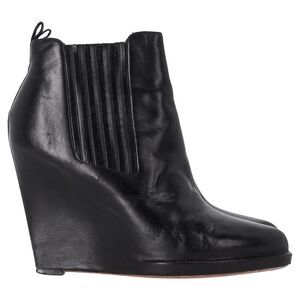 Givenchy Wedge Ankle Boots in Black Leather